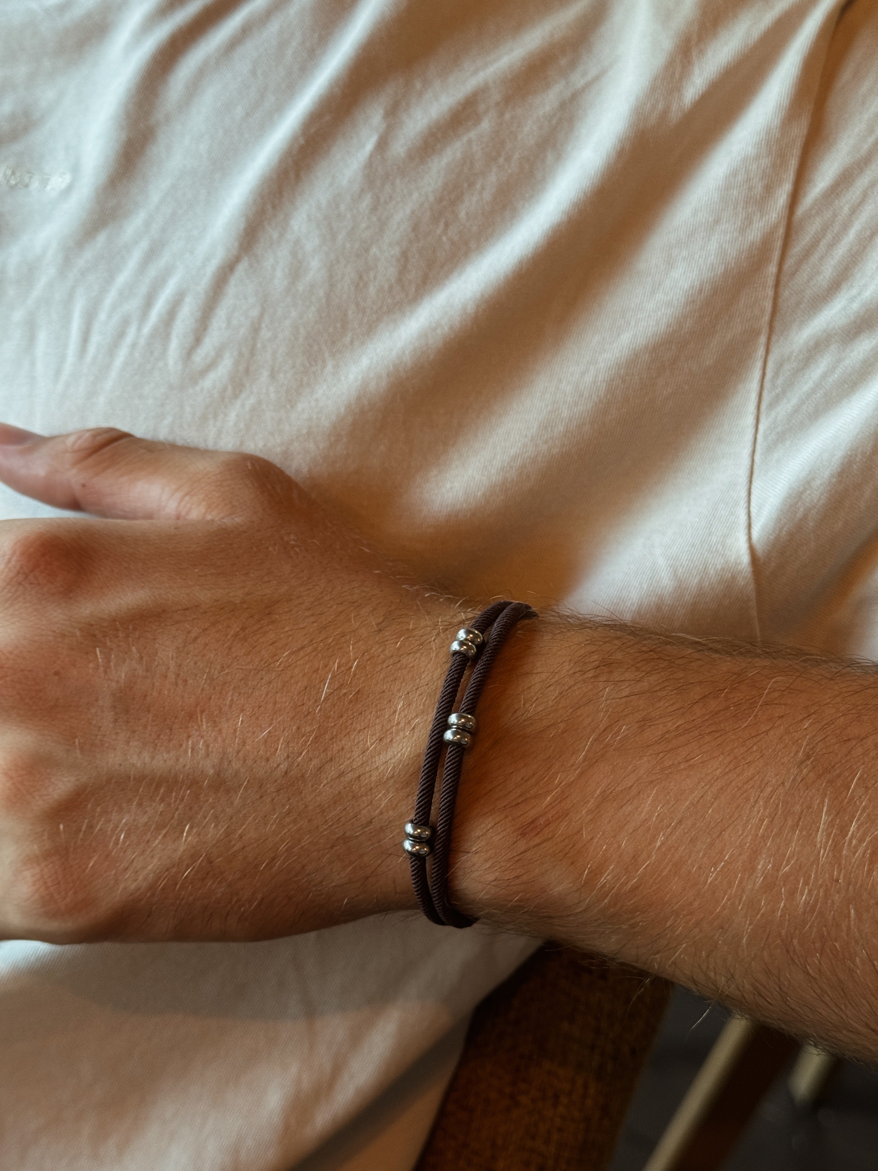 Bracelet cordon résistant acier inoxydable AGALINO