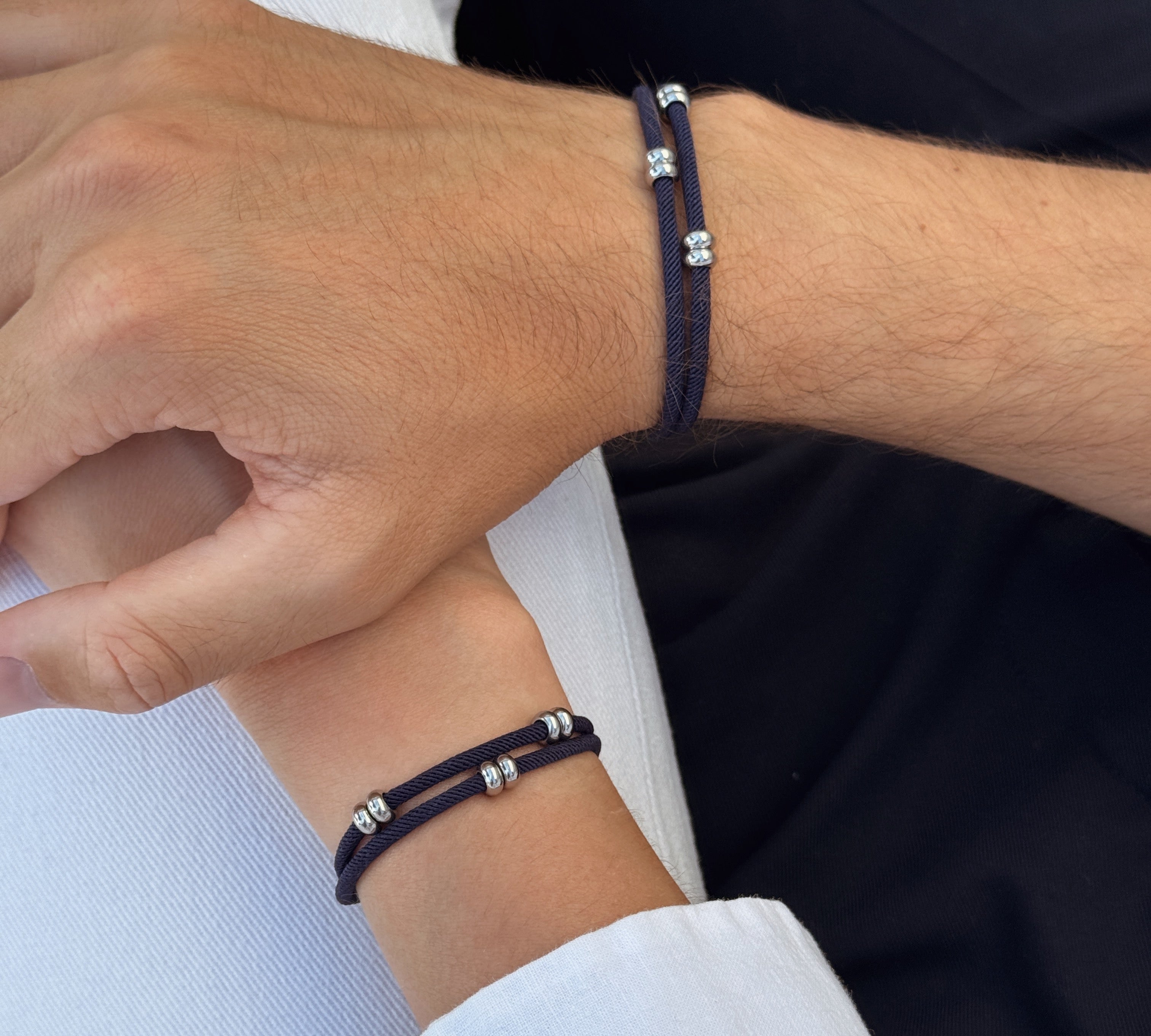 bracelet de promesse couple cordon résistant de la marque AGALINO