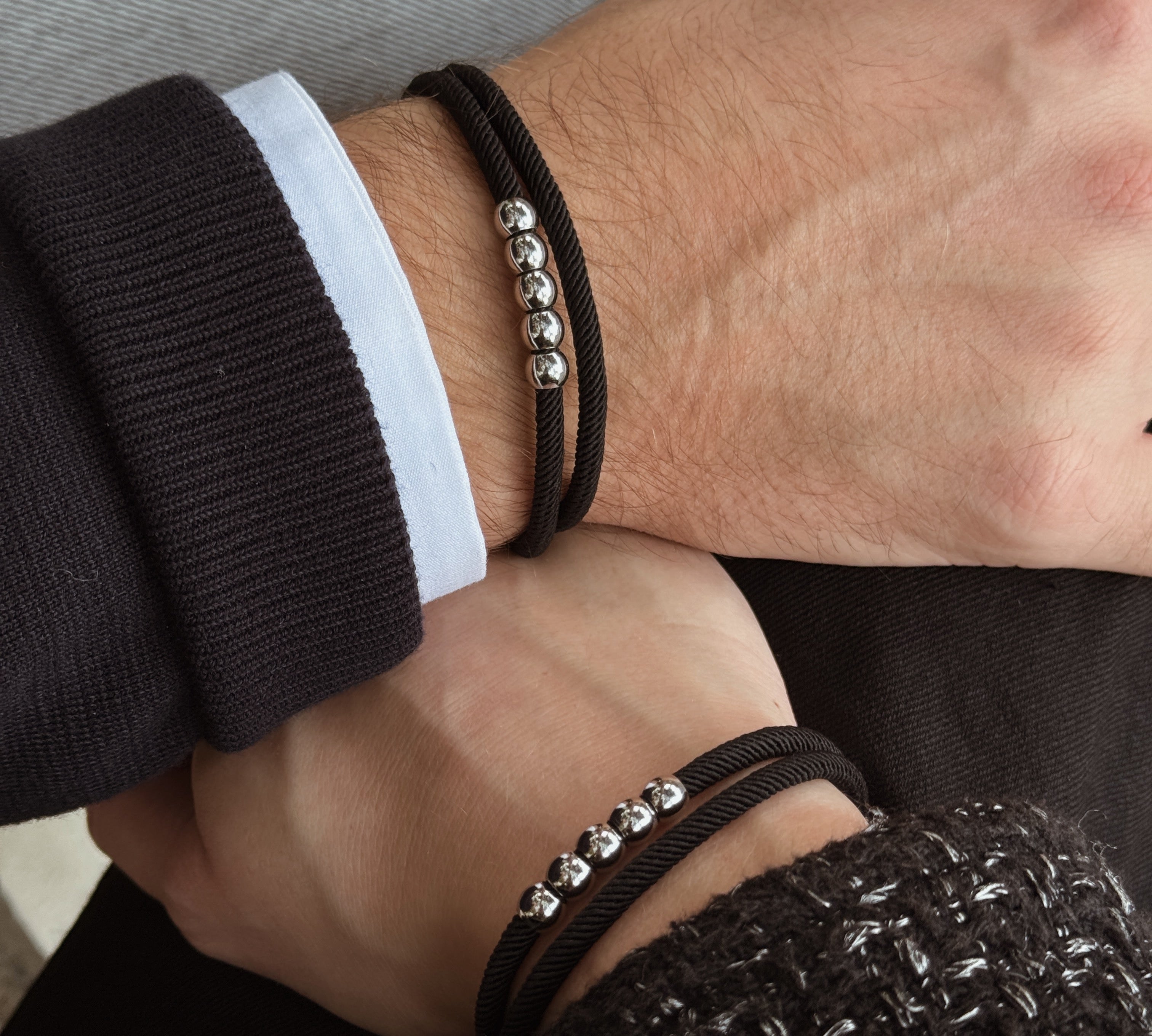 deux bracelets communs couple de la marque AGALINO - fait main en France