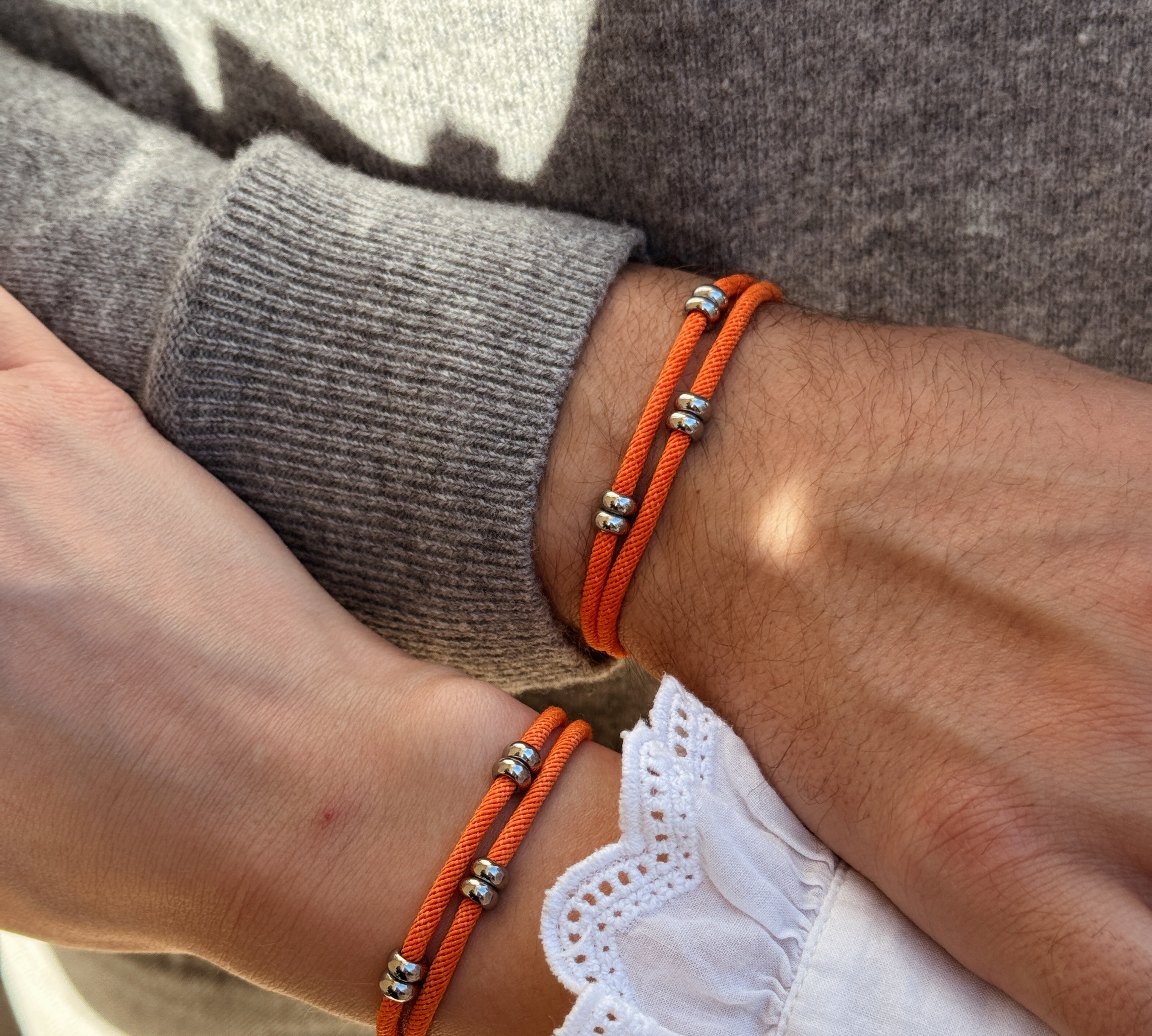 Coffret cadeau de Noël prêt à offrir avec bracelets pour couple fabriqués en France