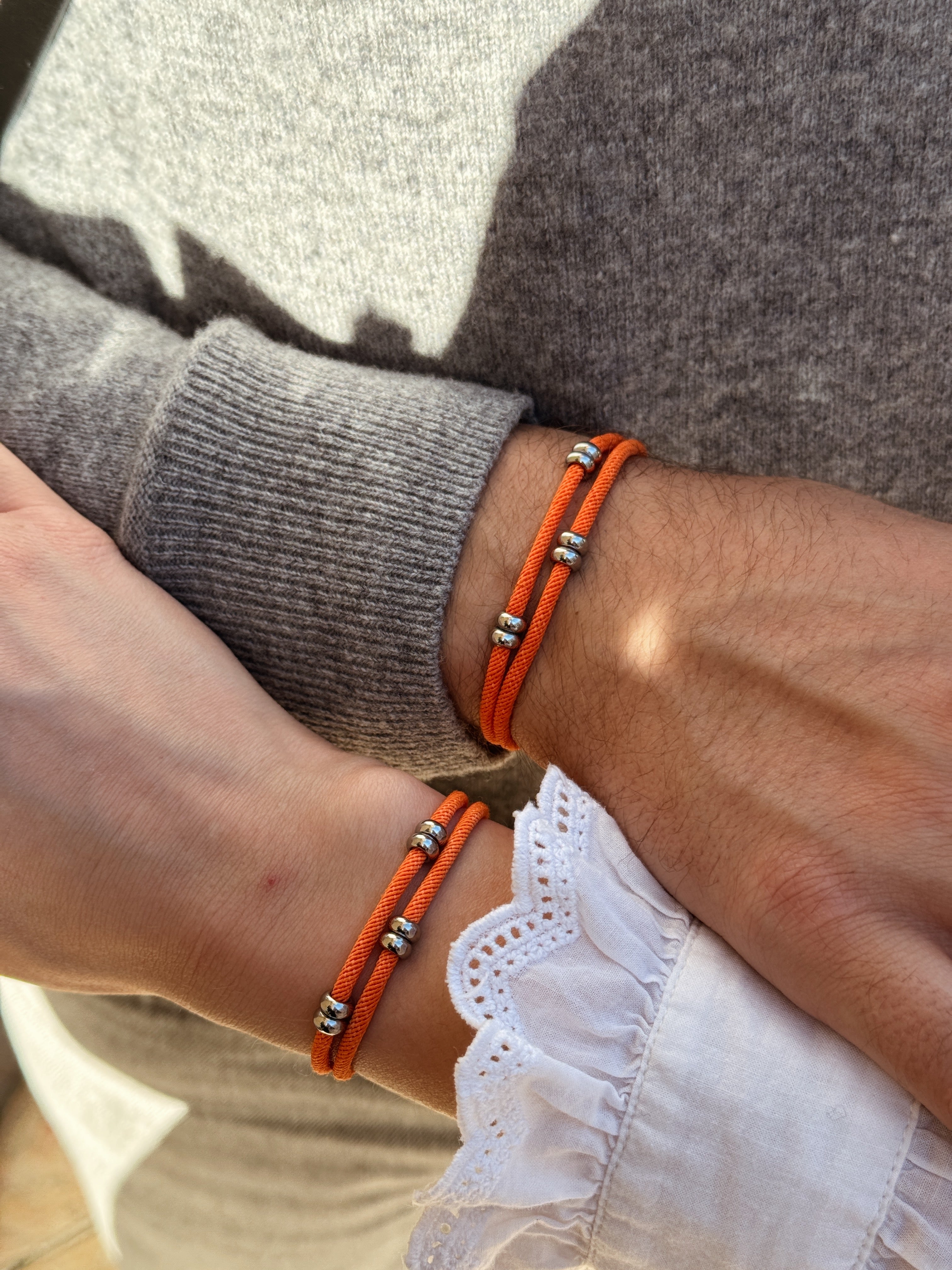 Coffret cadeau de Noël prêt à offrir avec bracelets pour couple fabriqués en France