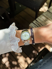 bracelet cordon bleu marine modèle Bliss de la marque AGALINO