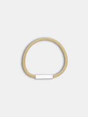 Bracelet cordon Essential Beige fermoir argenté fin et discret - Bijou seconde peau AGALINO