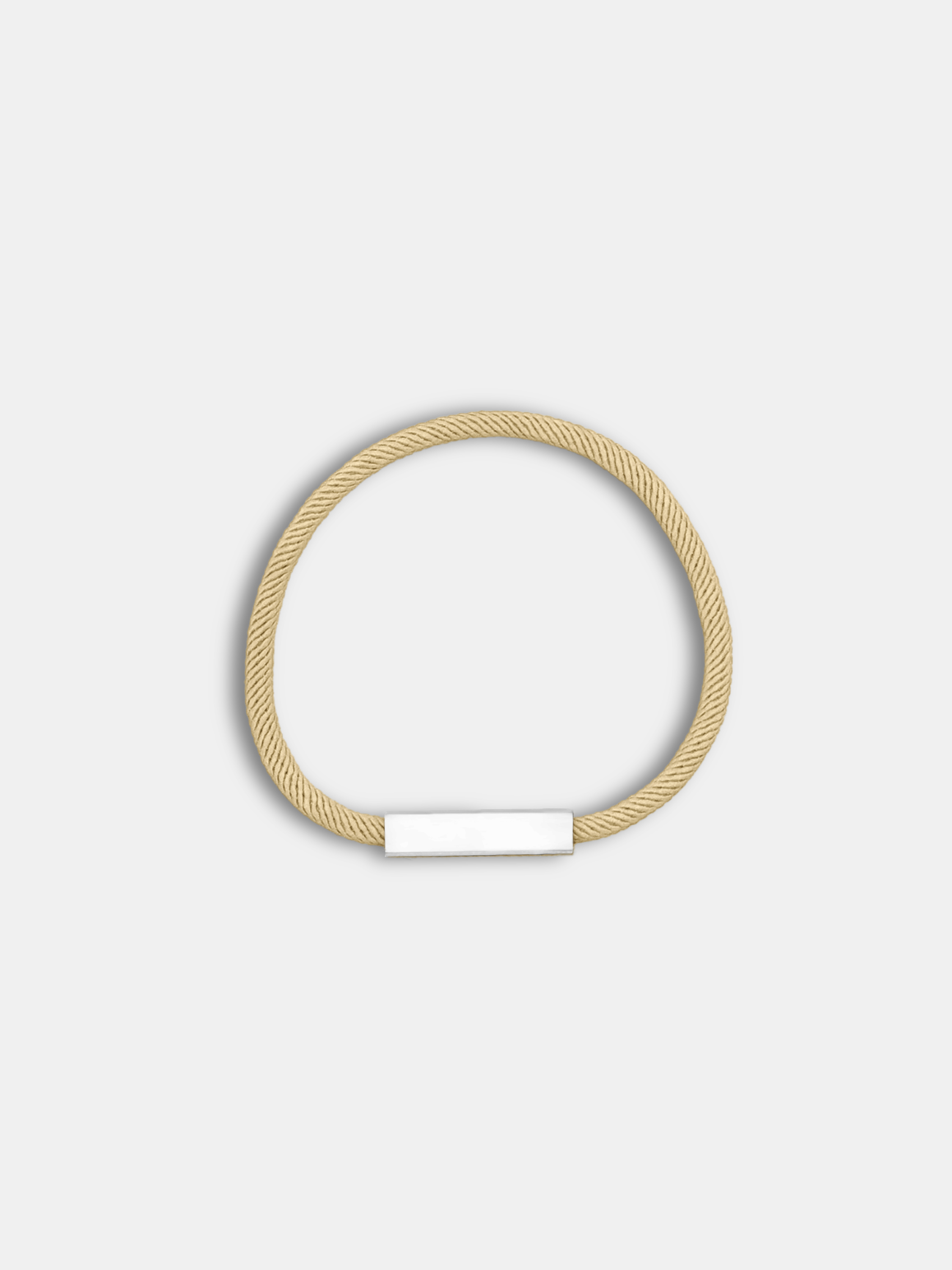 Bracelet cordon Essential Beige fermoir fin et discret - Bijou assemblé main AGALINO