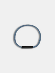 Bracelet cordon Essential Bleu Gris fermoir noir fin et discret - Bijou seconde peau AGALINO