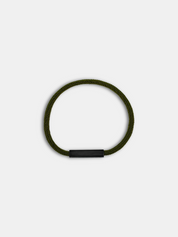 Bracelet cordon Essential Kaki fermoir noir fin et discret - Bijou seconde peau AGALINO