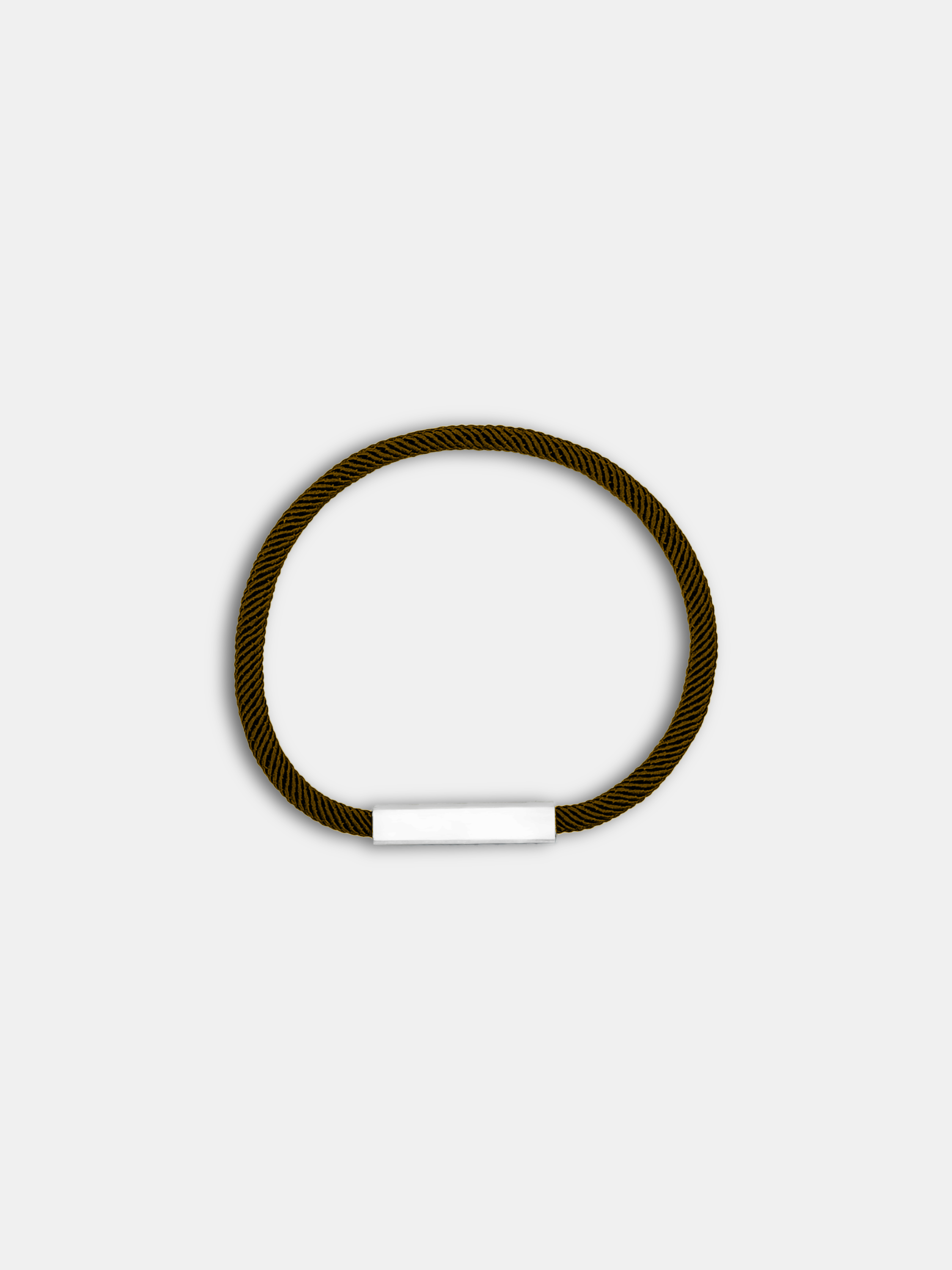 Bracelet cordon Essential Marron fermoir argenté fin et discret - Bijou seconde peau AGALINO