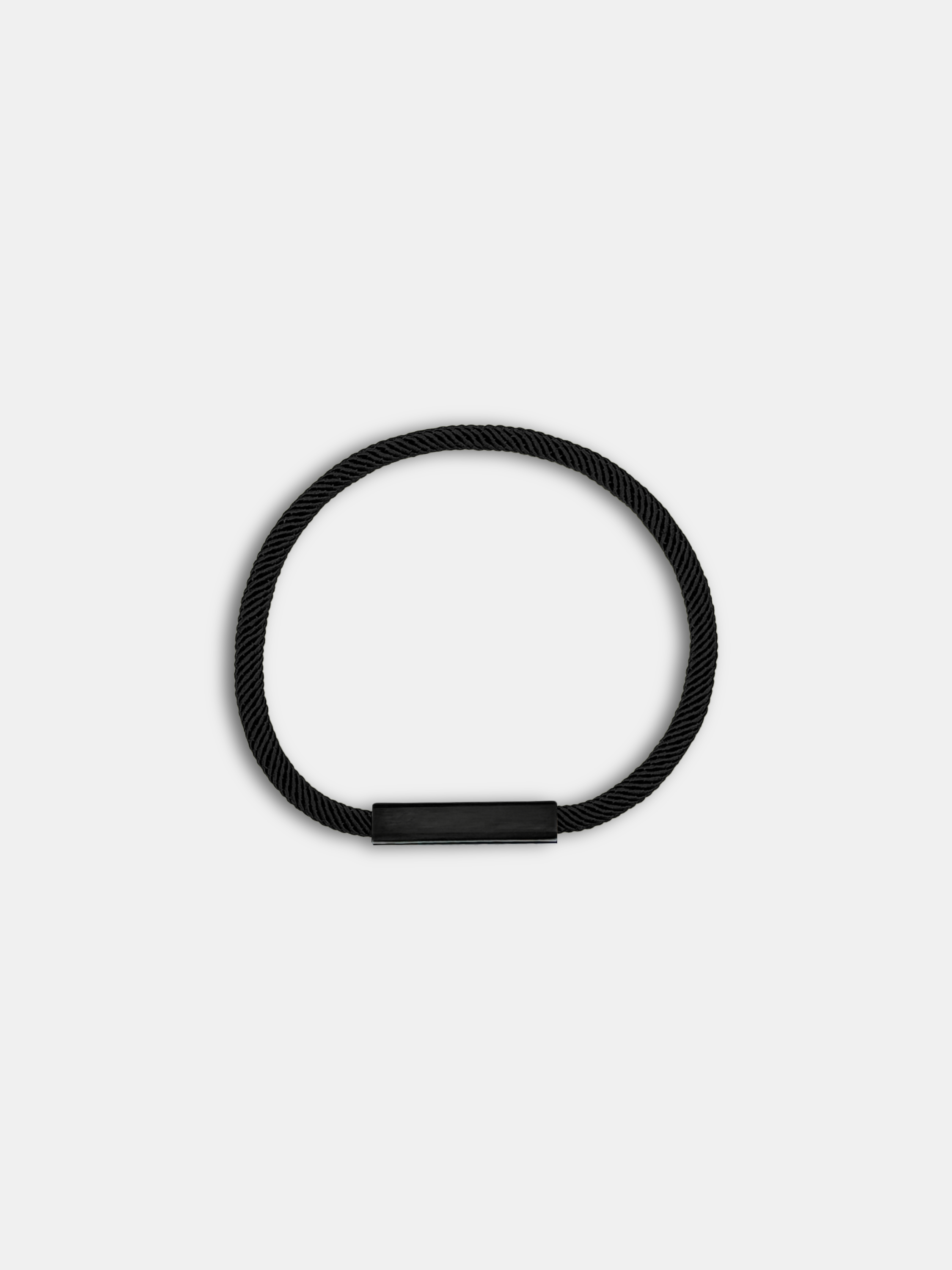 Bracelet cordon Essential Noir fermoir noir fin et discret - Bijou seconde peau AGALINO