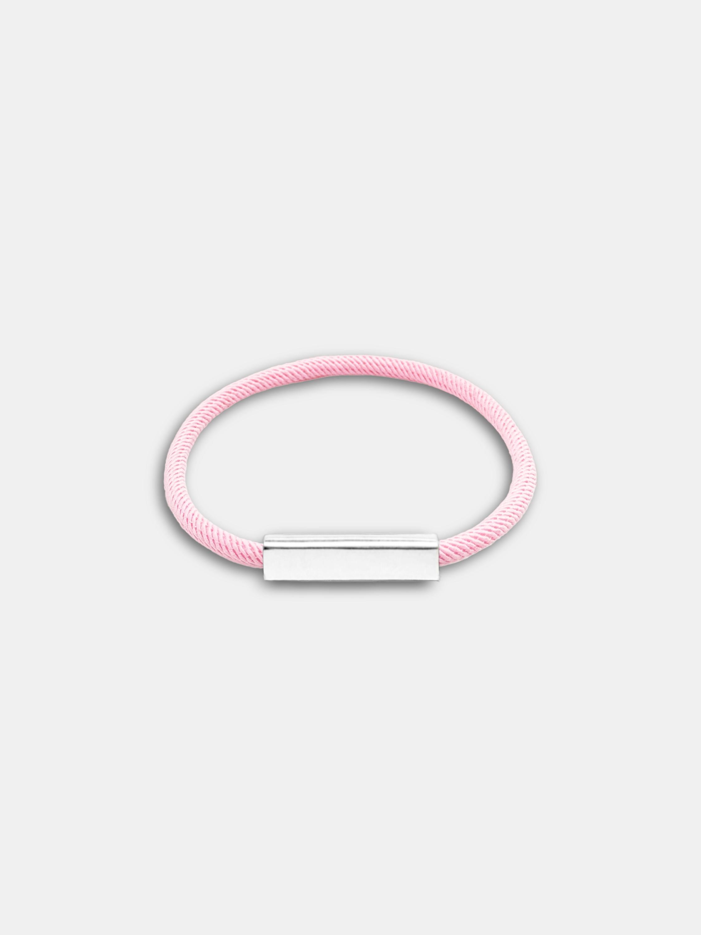 Détail du bracelet cordon Essential Rose Pastel fermoir waterproof - Bijou assemblé main AGALINO