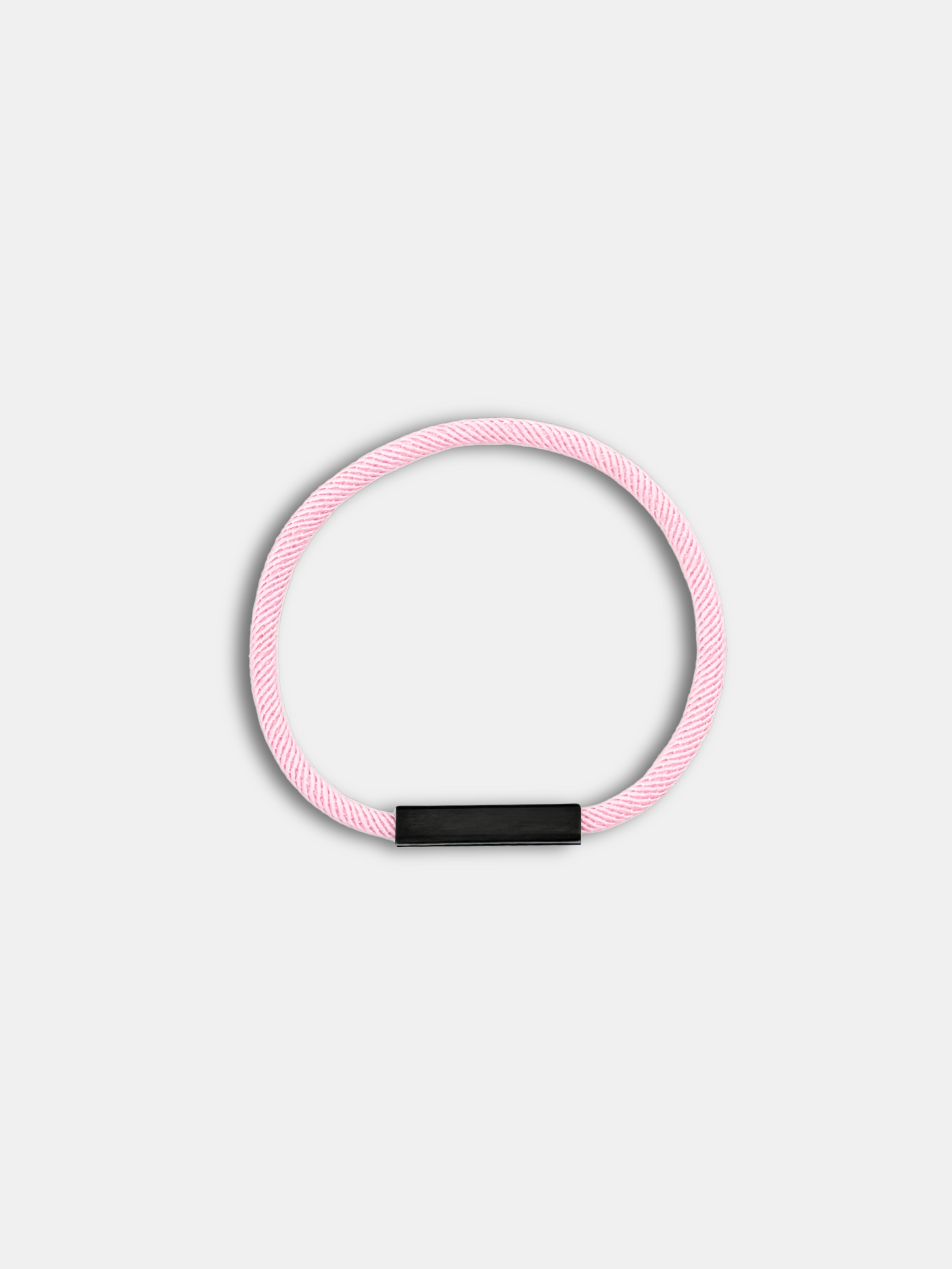 Bracelet cordon Essential Rose Pastel fermoir noir fin et discret - Bijou seconde peau AGALINO