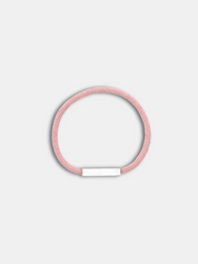 Bracelet cordon Essential Rose Poudré fermoir argenté fin et discret - Bijou seconde peau AGALINO