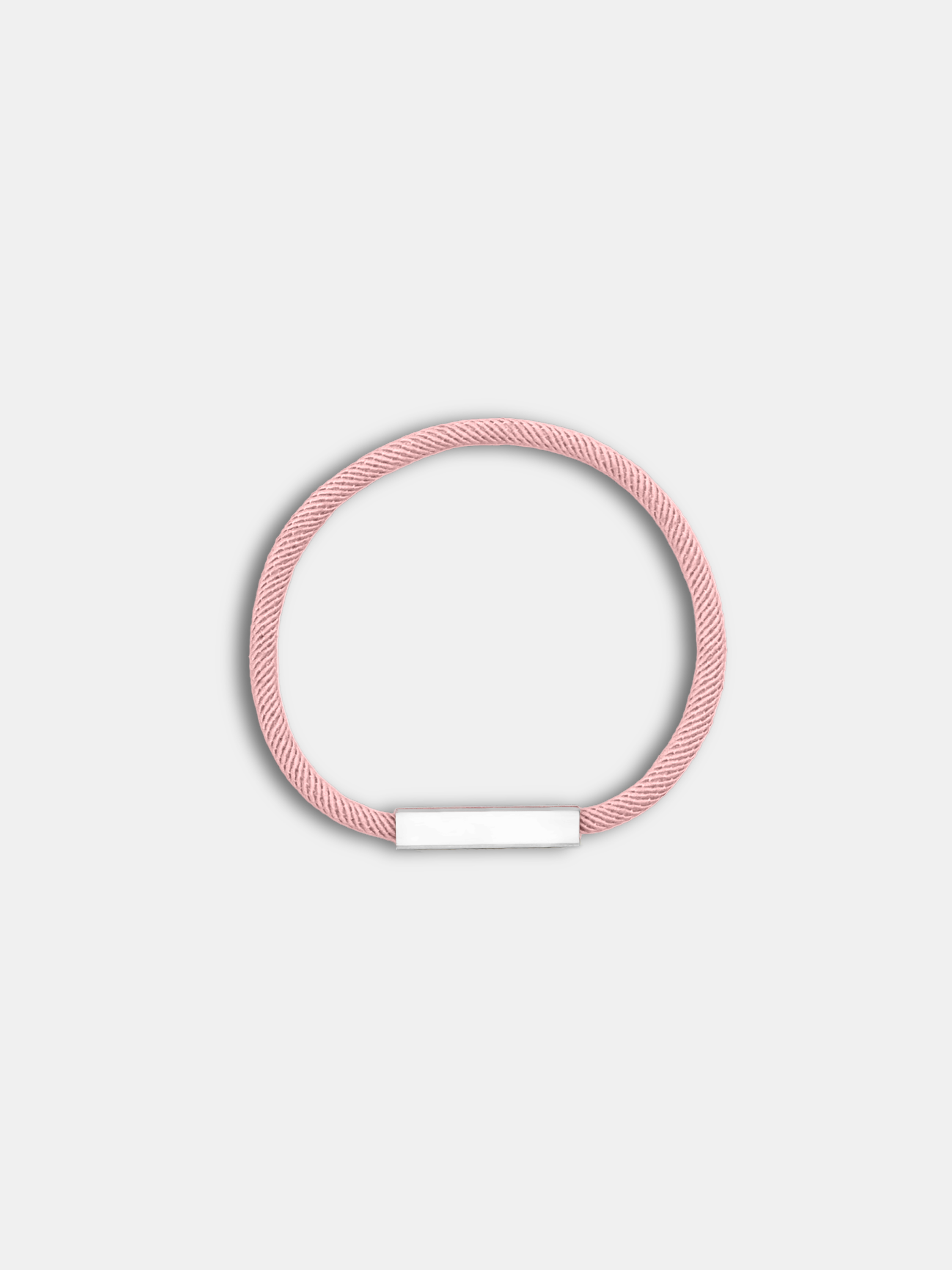 Bracelet cordon Essential Rose Poudré fermoir argenté fin et discret - Bijou seconde peau AGALINO