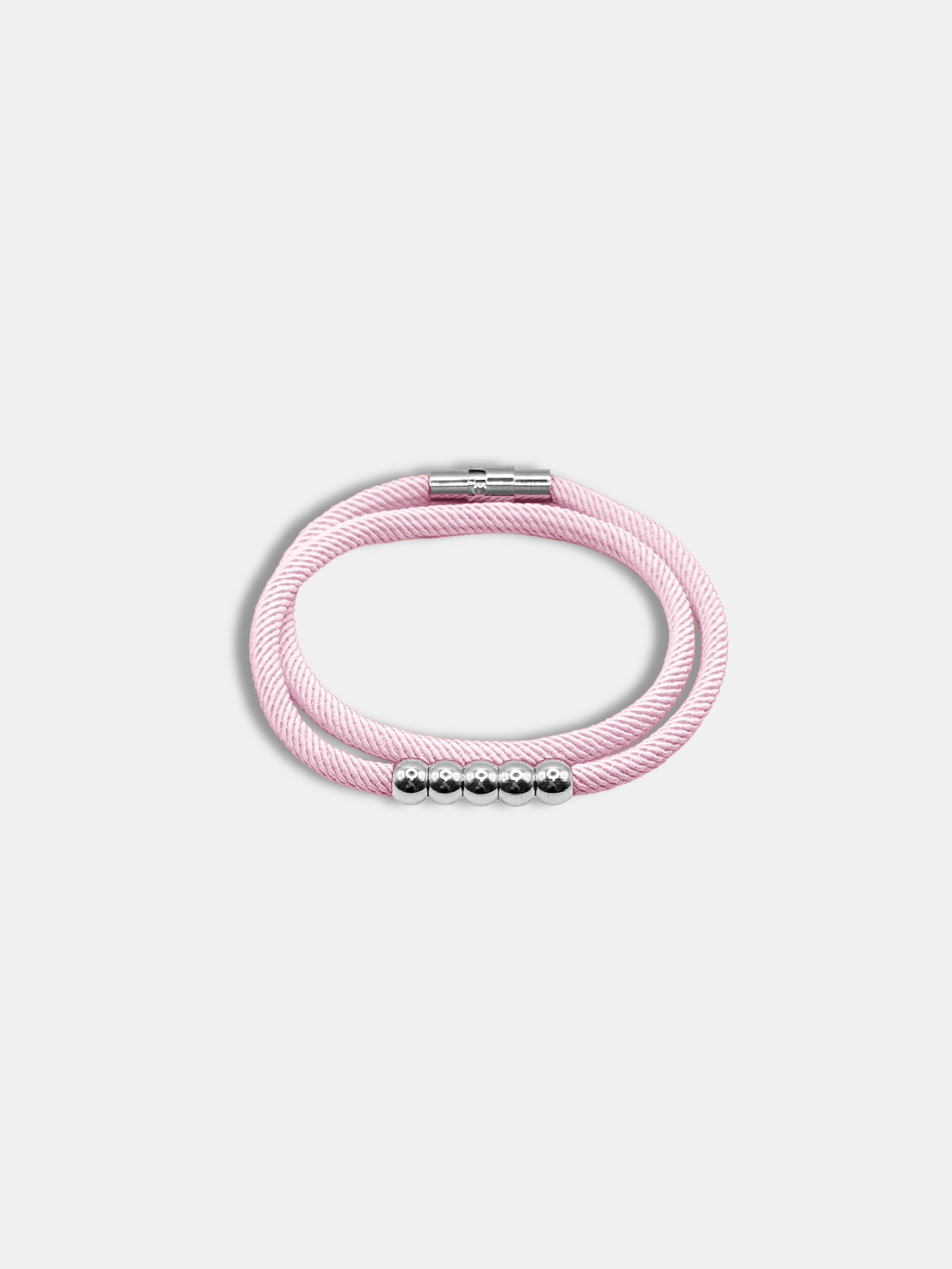 Détail du bracelet cordon Five Rose Pastel waterproof - Bijou artisanal AGALINO