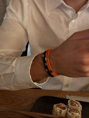 bracelet cordon orange modèle timeless de la marque AGALINO