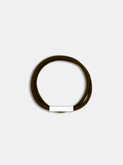 Bracelet cordon Link Marron avec fermoir rectangulaire - Symbole de lien AGALINO