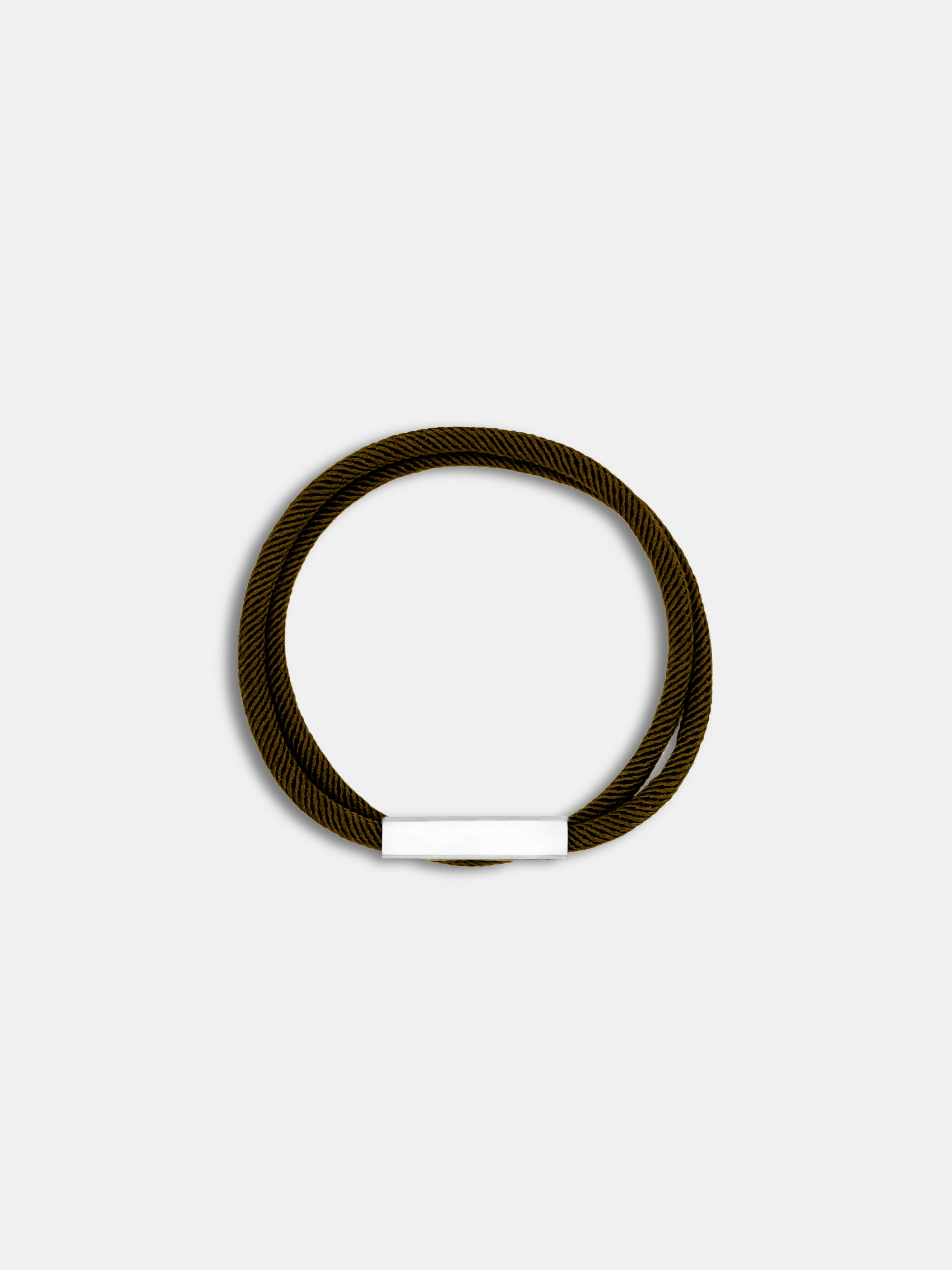 Bracelet cordon Link Marron avec fermoir rectangulaire - Symbole de lien AGALINO