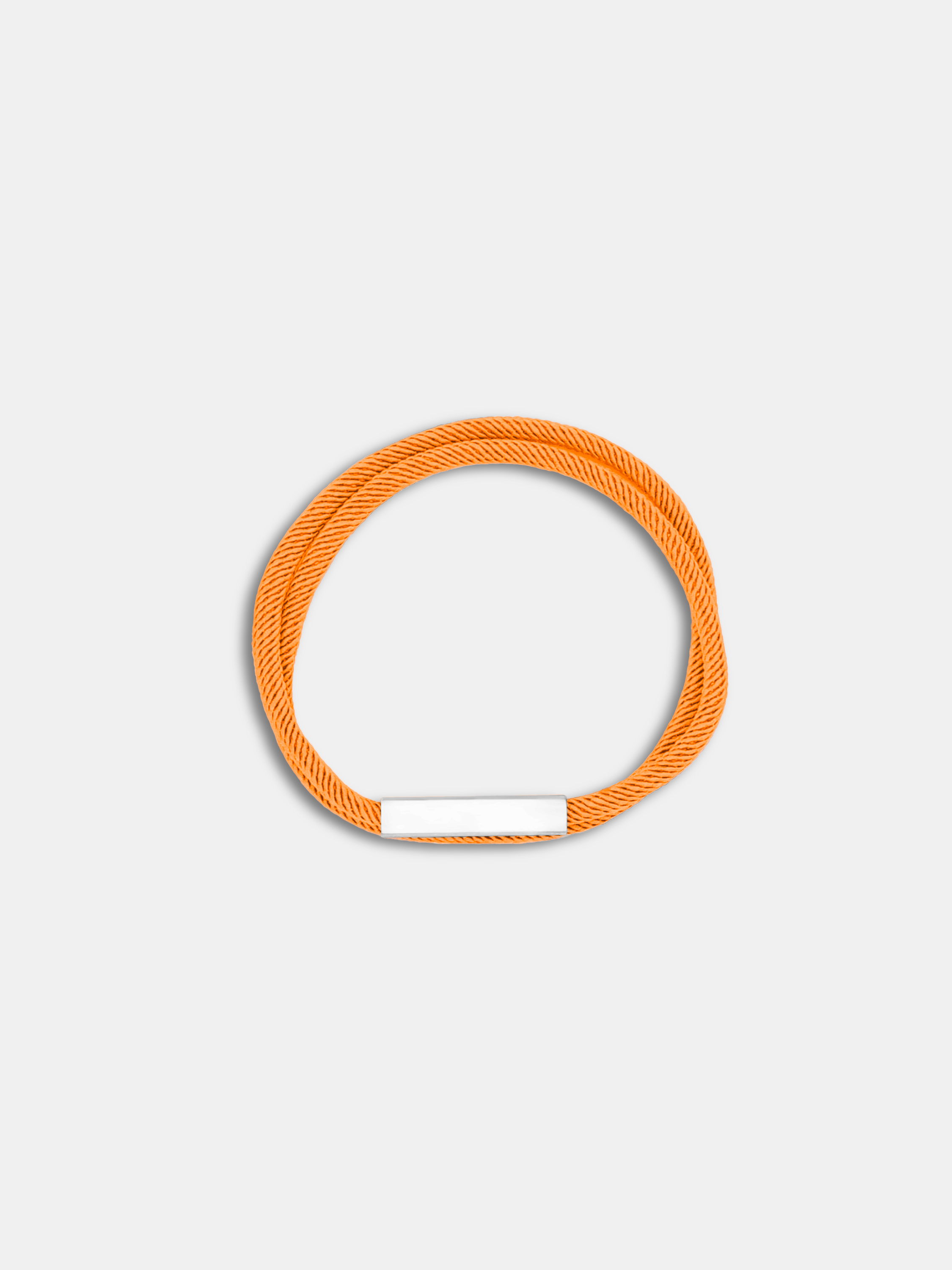 Bracelet cordon Link Orange avec fermoir rectangulaire - Symbole de lien AGALINO