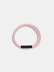 Bracelet cordon Link Rose Poudré avec fermoir rectangulaire noir - Symbole de lien AGALINO