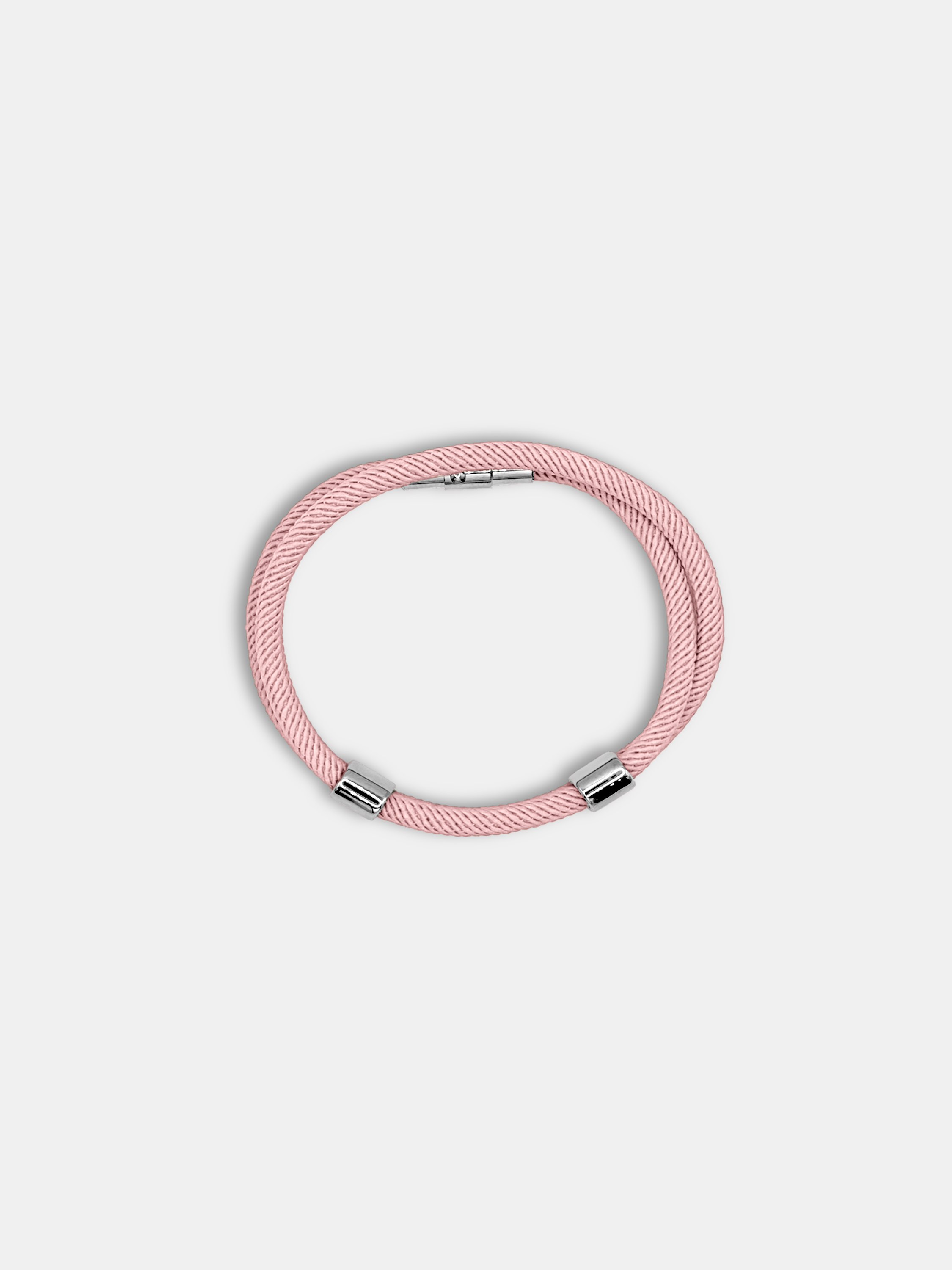 Bracelet cordon Timeless Rose Poudré avec fermoir aimanté - Bijou minimaliste AGALINO fabriqué en France