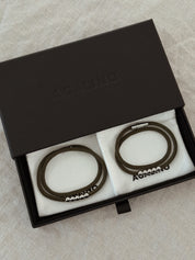 coffret de bracelets cordons kaki modèle five de la marque AGALINO