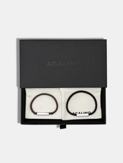 Coffret Duo de bracelets cordons assortis pour couple - Modèle Essential - Cadeau symbolique fait main en France par AGALINO